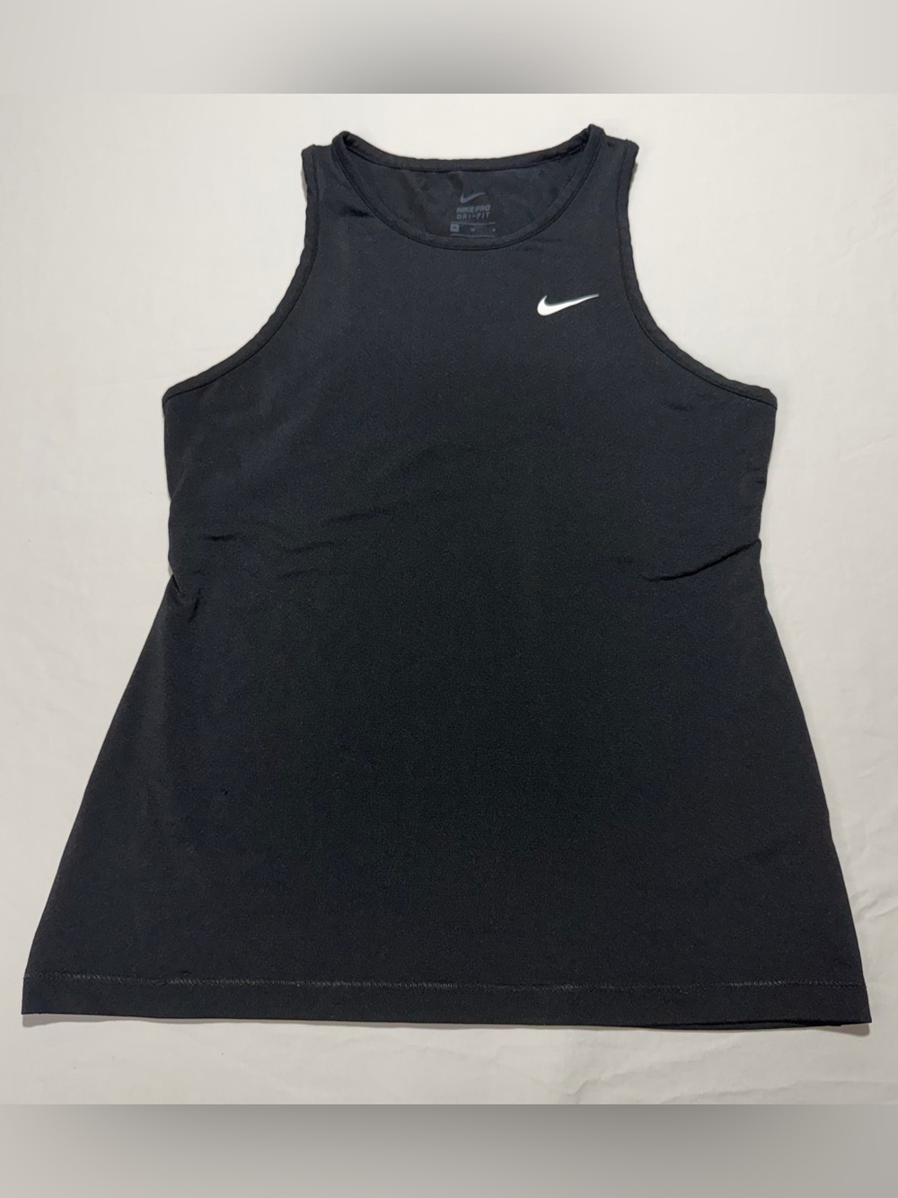 Nike Women’s Black Athletic Tank with White Swoosh